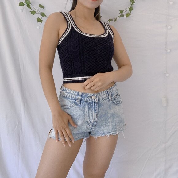 Cider Black Knit Crop Top - S/M - $18 - Picture 6 of 14